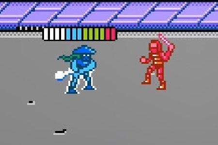 Guy Slashing Stuff In the Future