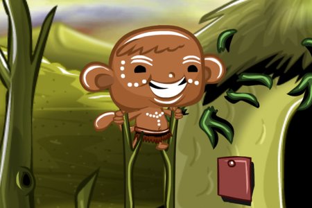 Monkey GO Happy 942: The Stilt-Walking Tribe
