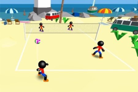 Stickman Beach Volleyball